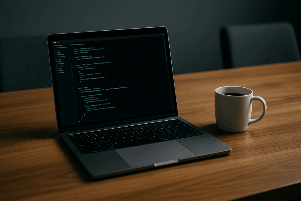 Notebook als Arbeitsplatz für digitalen Partner