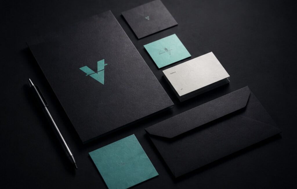 Darstellung eines konsistenten Corporate Designs mit klarer visueller Markenidentität